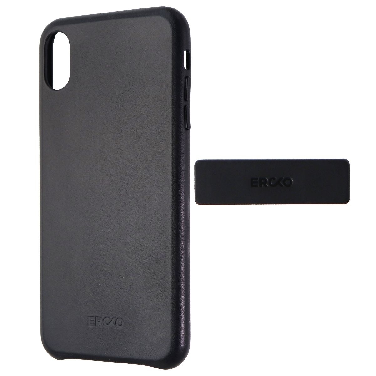 Ercko Leather Hard Case & Small Magnet Holder For IPhone Xs Max - Black