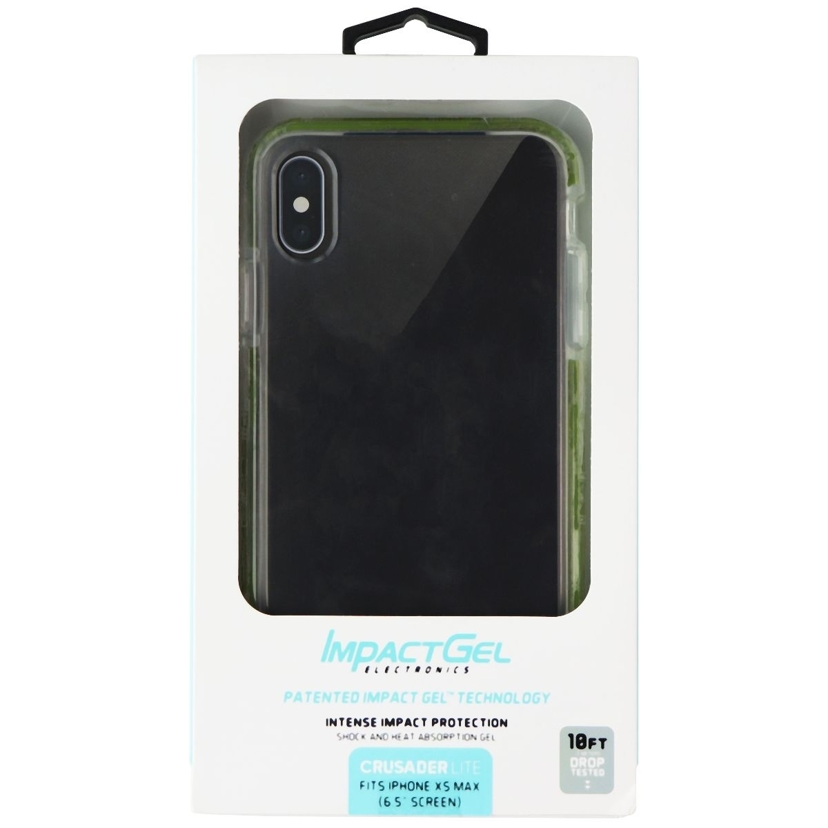 Impact Gel Crusader Lite Series Case For Apple IPhone Xs Max - Green / Clear