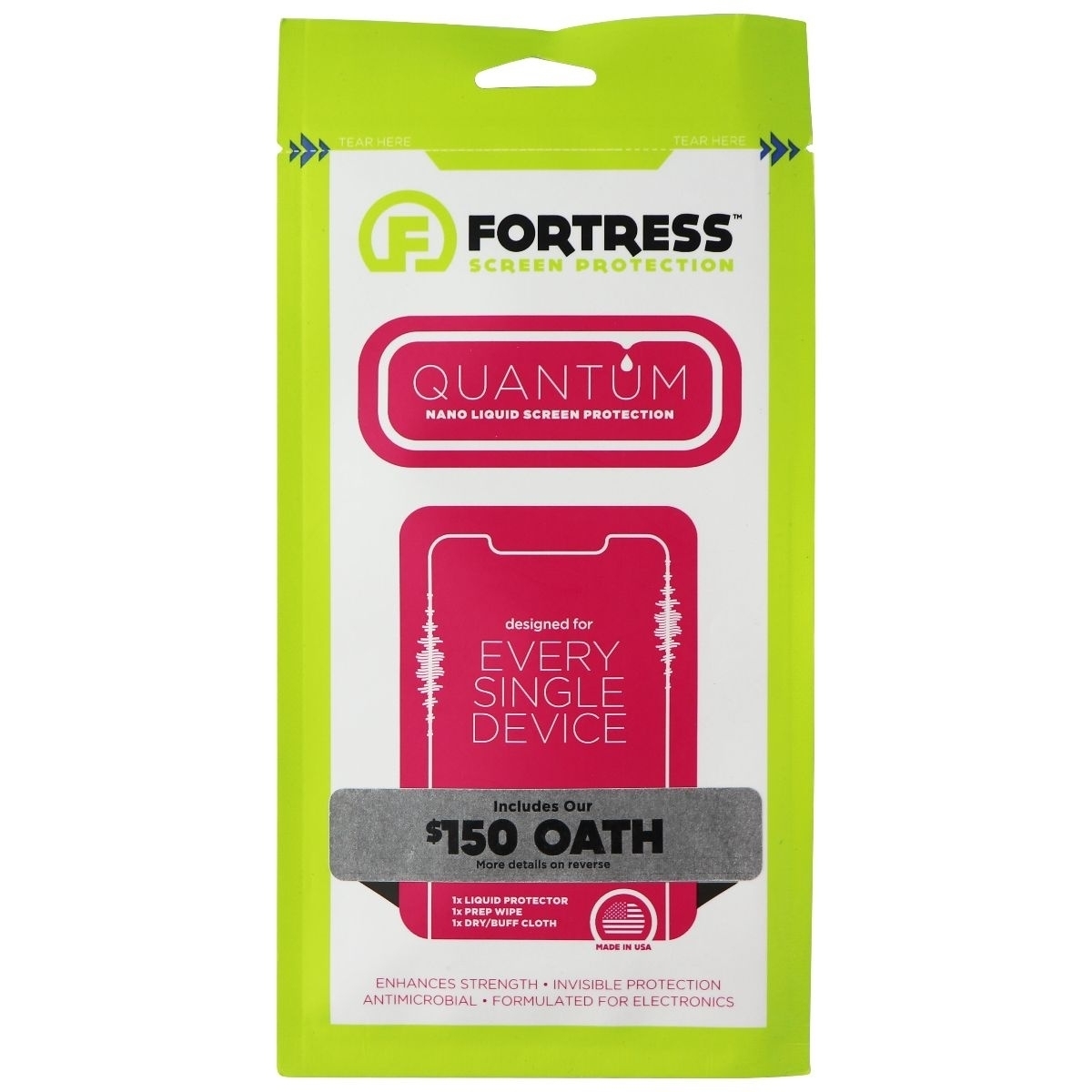 Fortress QUANTUM Nano Liquid Screen Protection For Any Device (Single Use)