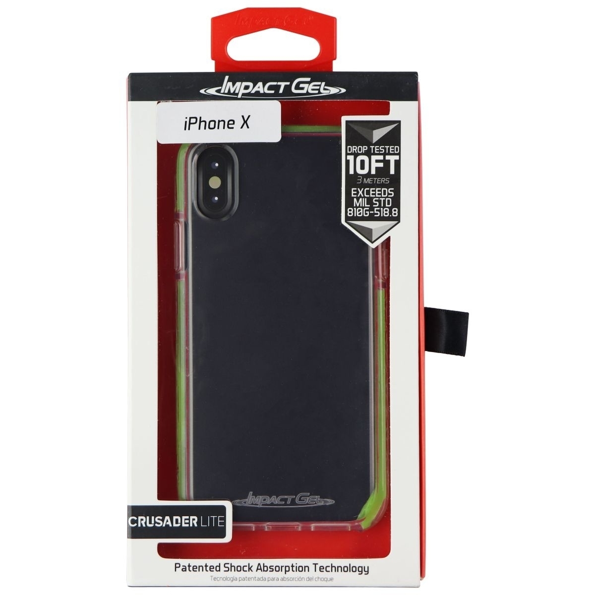 Impact Gel Crusader Lite Series Case For Apple IPhone X - Clear/Green