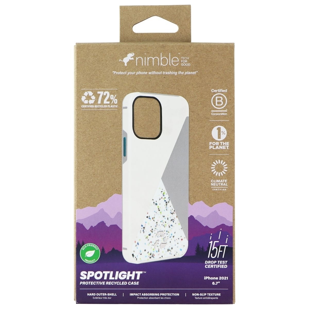 Nimble Spotlight Series Case For Apple IPhone 13 Pro Max - White/Teal/Multi