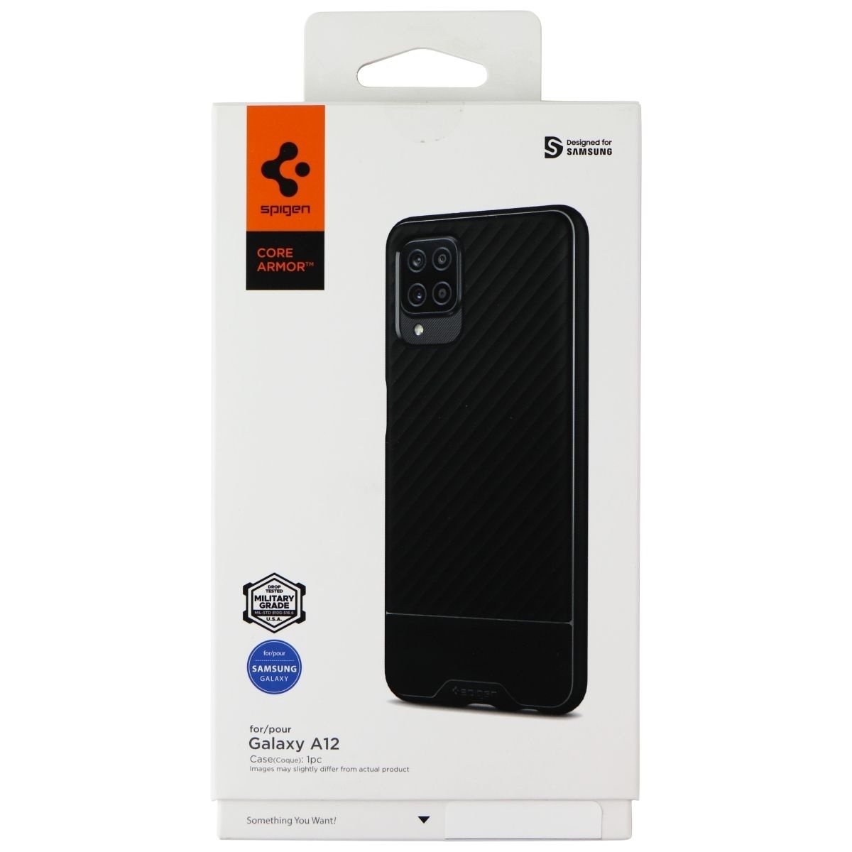 Spigen Core Armor Series Phone Case For Samsung Galaxy A12 - Black