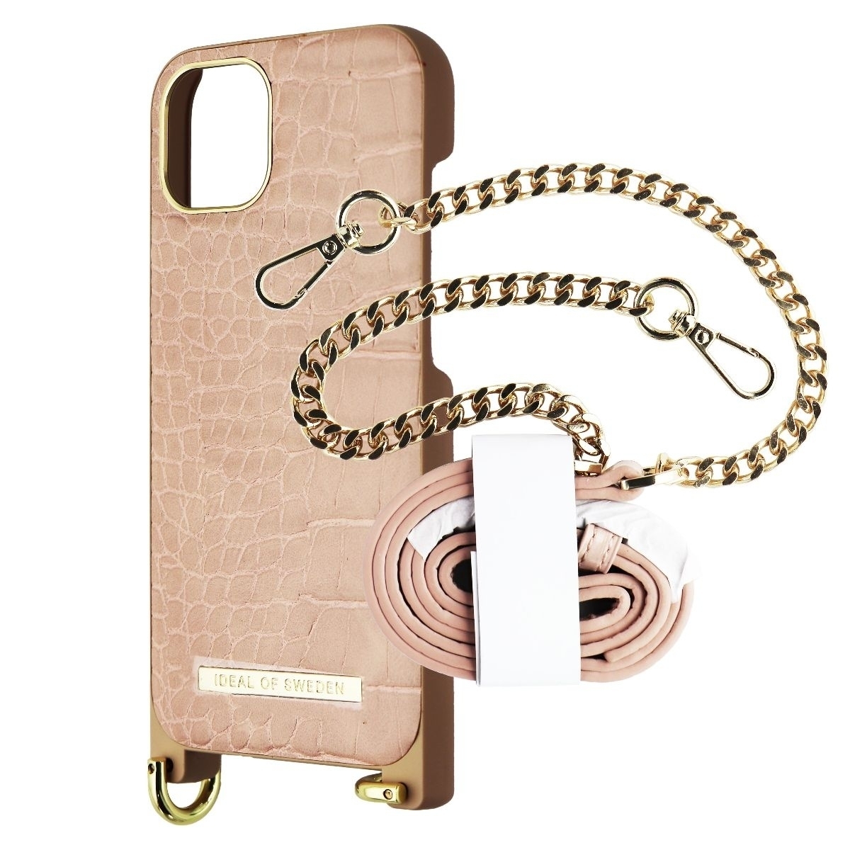 IDeal Of Sweden Atelier Necklace Case For IPhone 13 - Misty Rose Croco