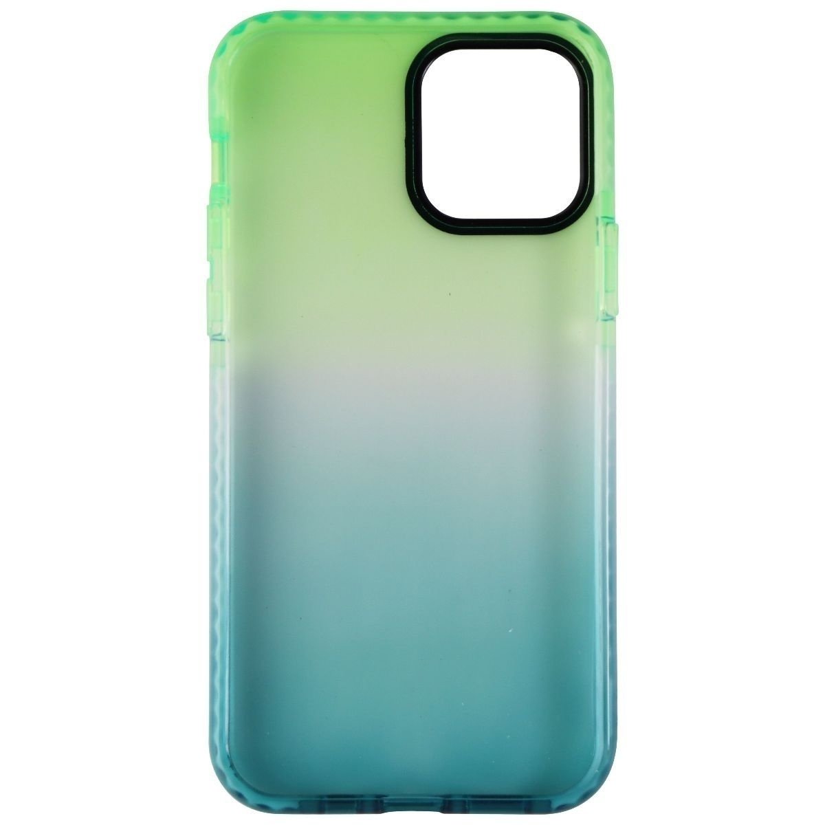 AQA Hard Protective Case For Apple IPhone 12 Pro / IPhone 12 - Clear Green Ombre