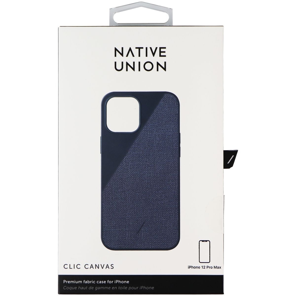 Native Union Clic Canvas Series Hard Case For IPhone 12 Pro Max - Indigo Blue