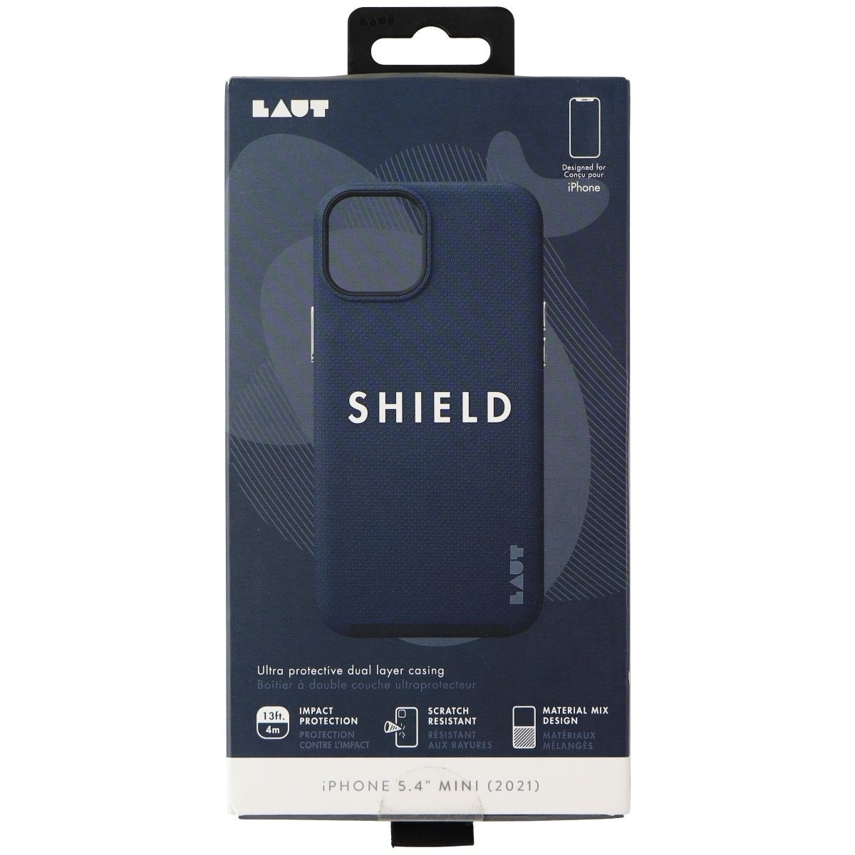LAUT Shield Series Dual Layer Case For Apple IPhone 13 Mini - Indigo Blue
