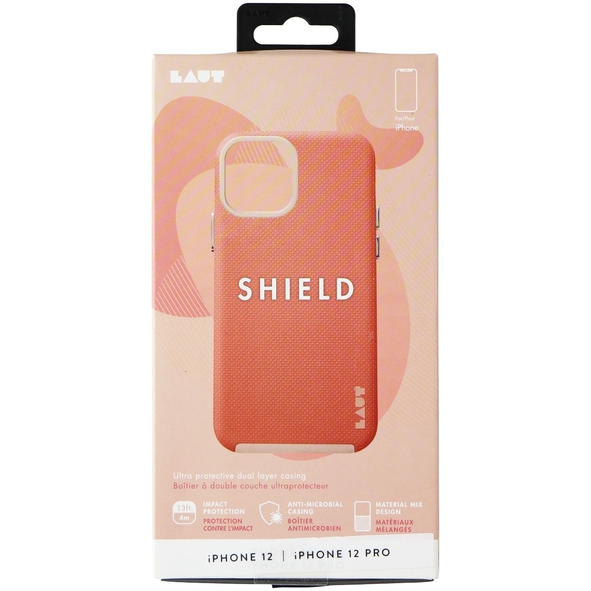 LAUT Shield Series Dual Layer Case For Apple IPhone 12 / IPhone 12 Pro - Coral