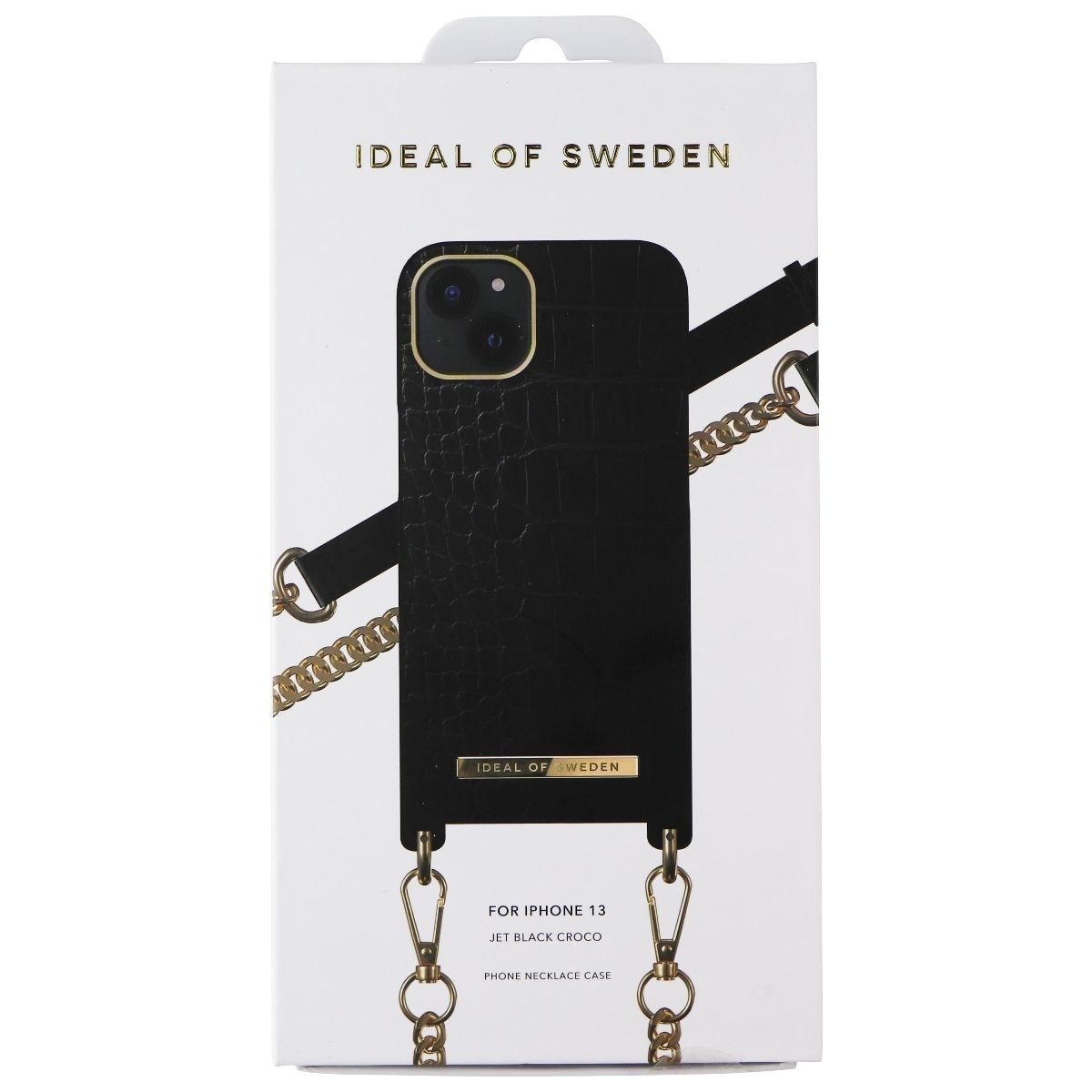IDeal Of Sweden Phone Necklace Case For Apple IPhone 13 - Jet Black Croco