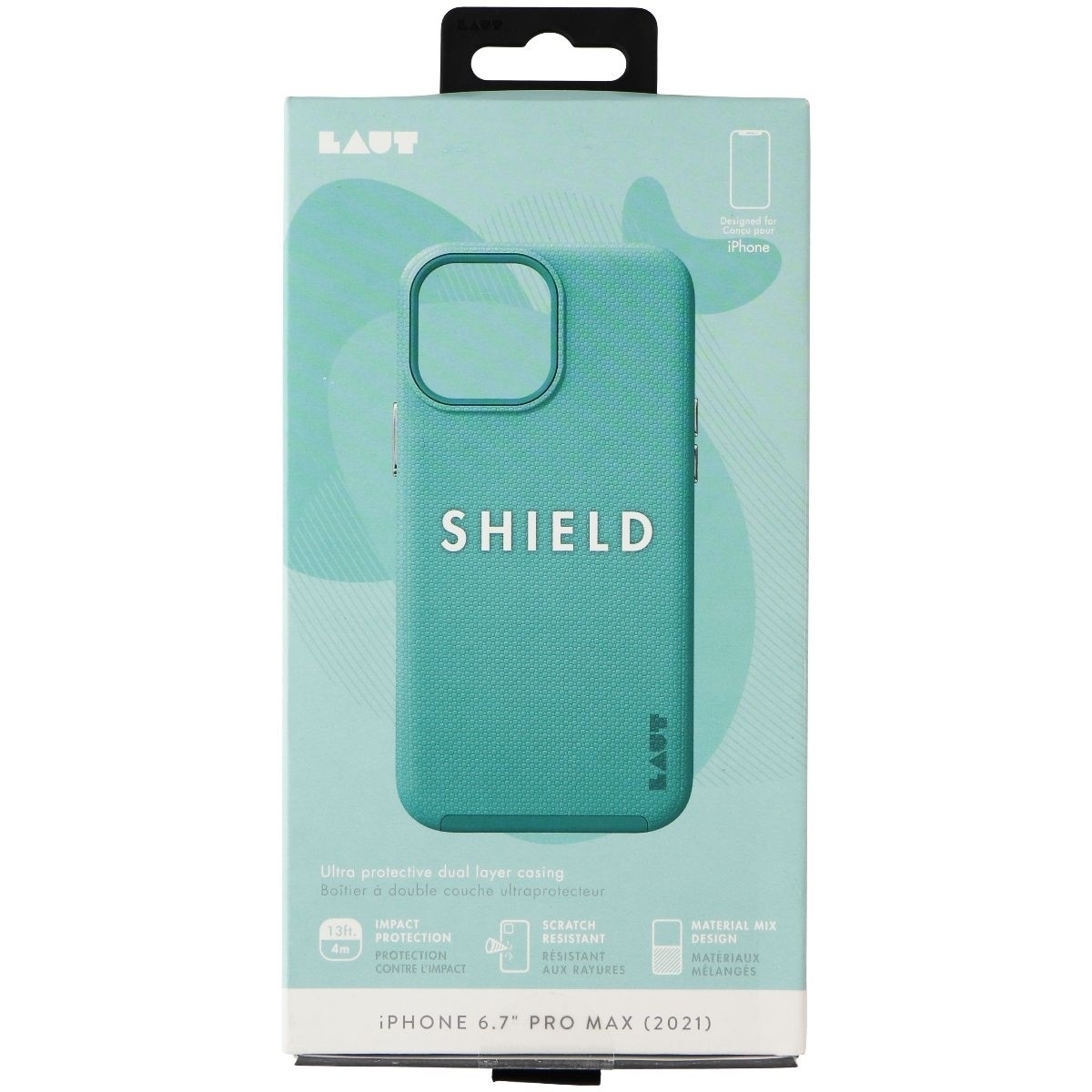 LAUT Shield Series Dual Layer Case For Apple IPhone 13 Pro Max - Mint Teal