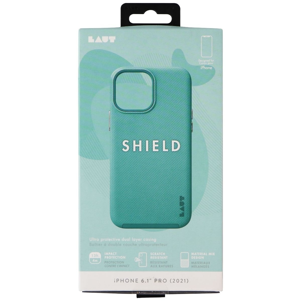 LAUT Shield Series Dual Layer Case For Apple IPhone 13 Pro - Mint Teal