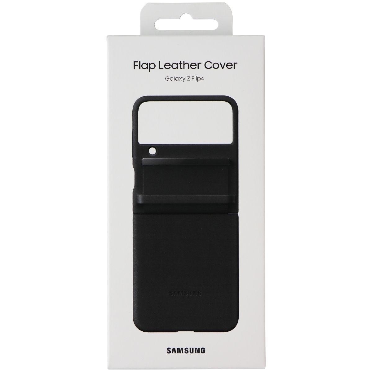 Samsung Official Flap Leather Cover Luxury Case For Galaxy Z Flip4 - Black