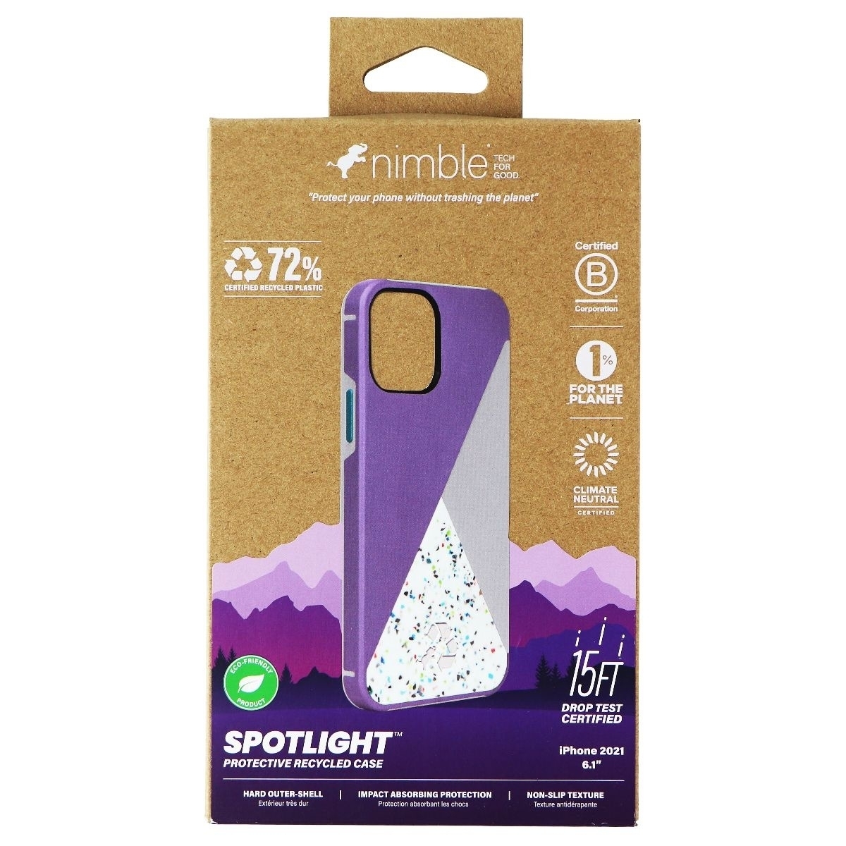 Nimble Spotlight Protective Case For Apple IPhone 13 - Lavender/Gray/Teal