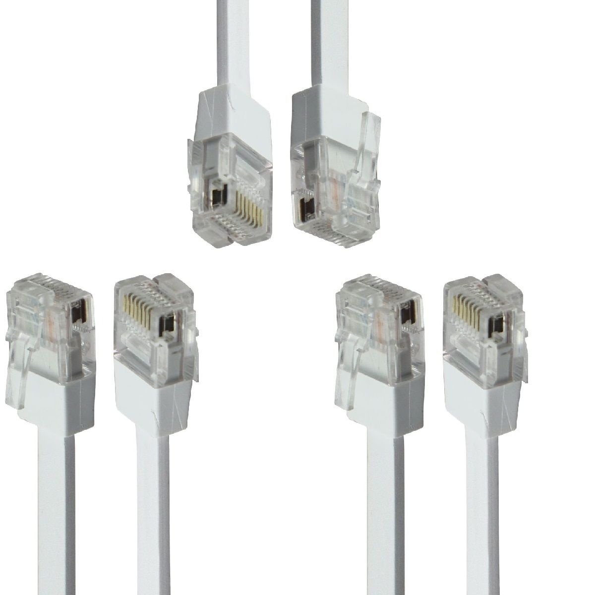3x Google (6-Ft) Ethernet Cable RJ45 Gigabit Flat Network Cord - White (E212689)