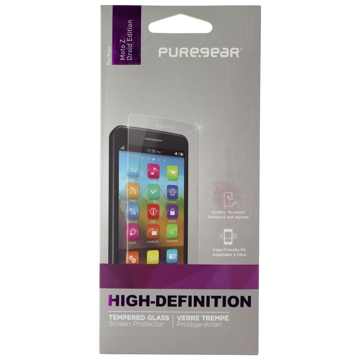 PureGear High Definition Tempered Glass For Motorola Moto Z (2016) - Clear