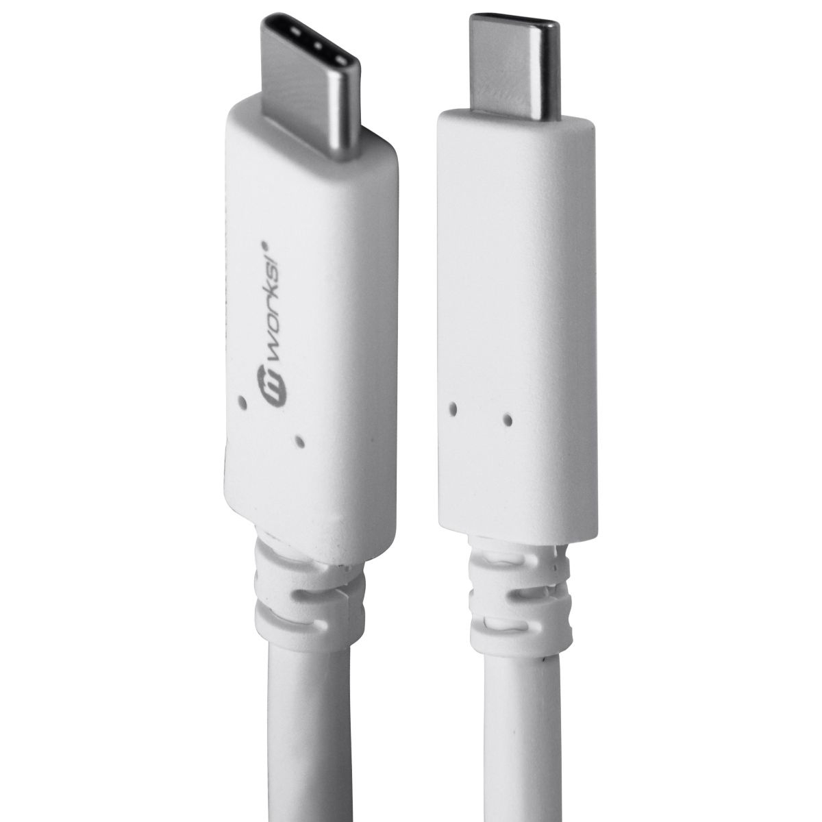 MWorks! MPower! (6-Foot) Round USB-C To USB-C Charging Cable - White