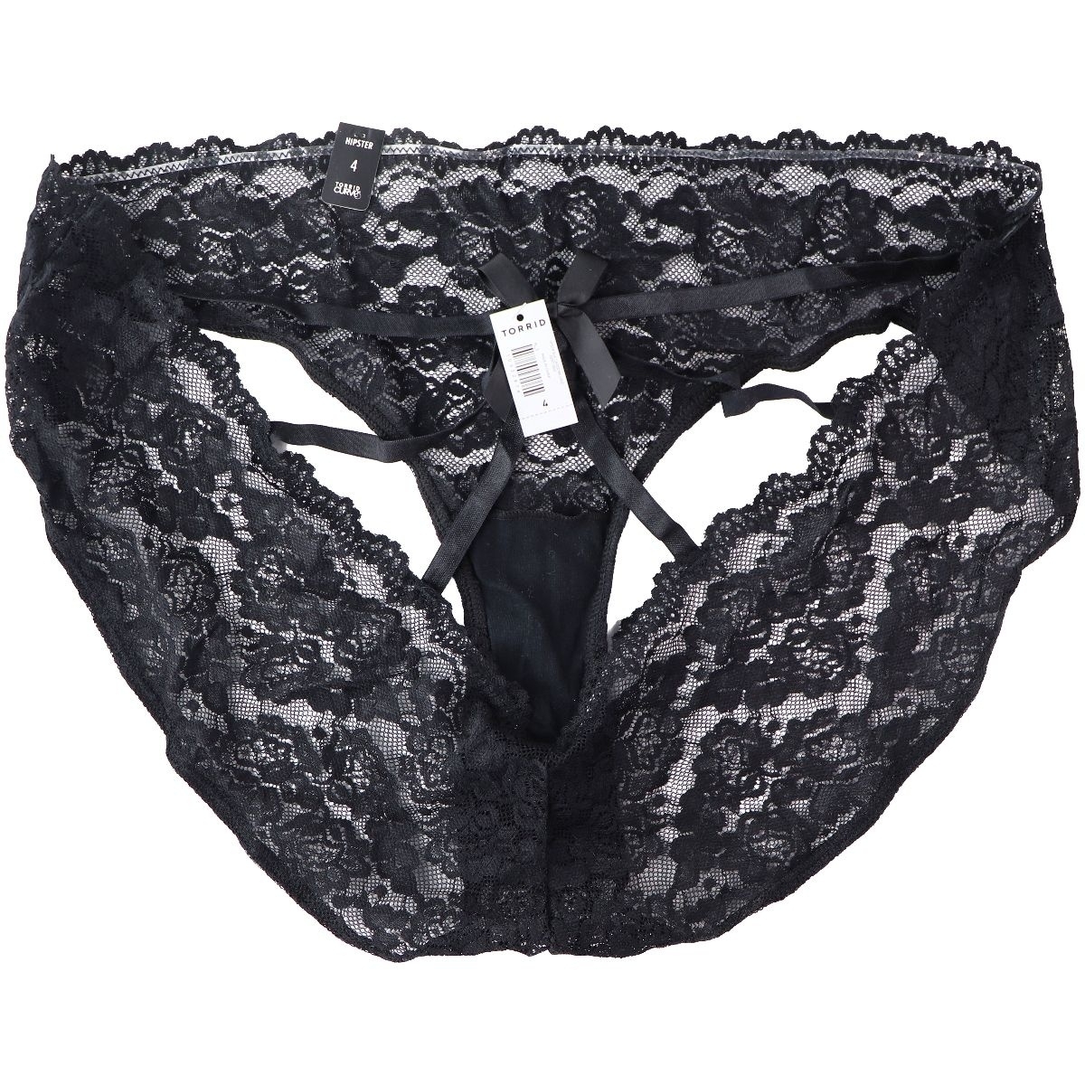 Torrid Womens Underwear Hipster Caged Black Lace - (Size 4) FL_3 10332674