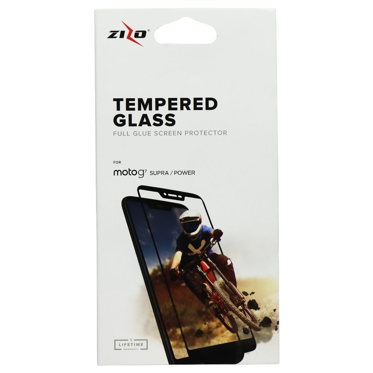 Zizo Tempered Glass Screen Protector For Motorola Moto G7 Supra / Power - Clear (Refurbished)