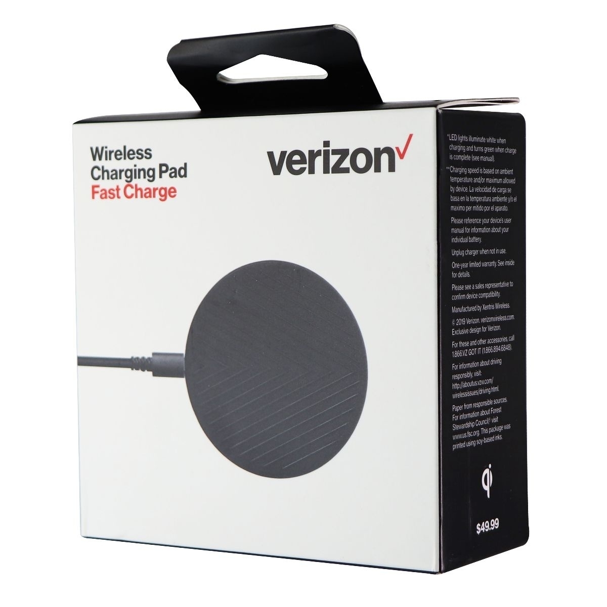 Verizon 10W Qi Wireless Charging Pad For IPhone And Samsung - Black (Refurbished)