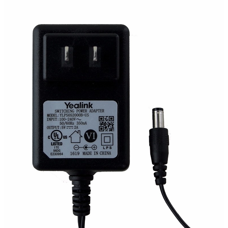 Yealink Switching Power Adapter 5V 2A YLPS052000B-US (Refurbished)