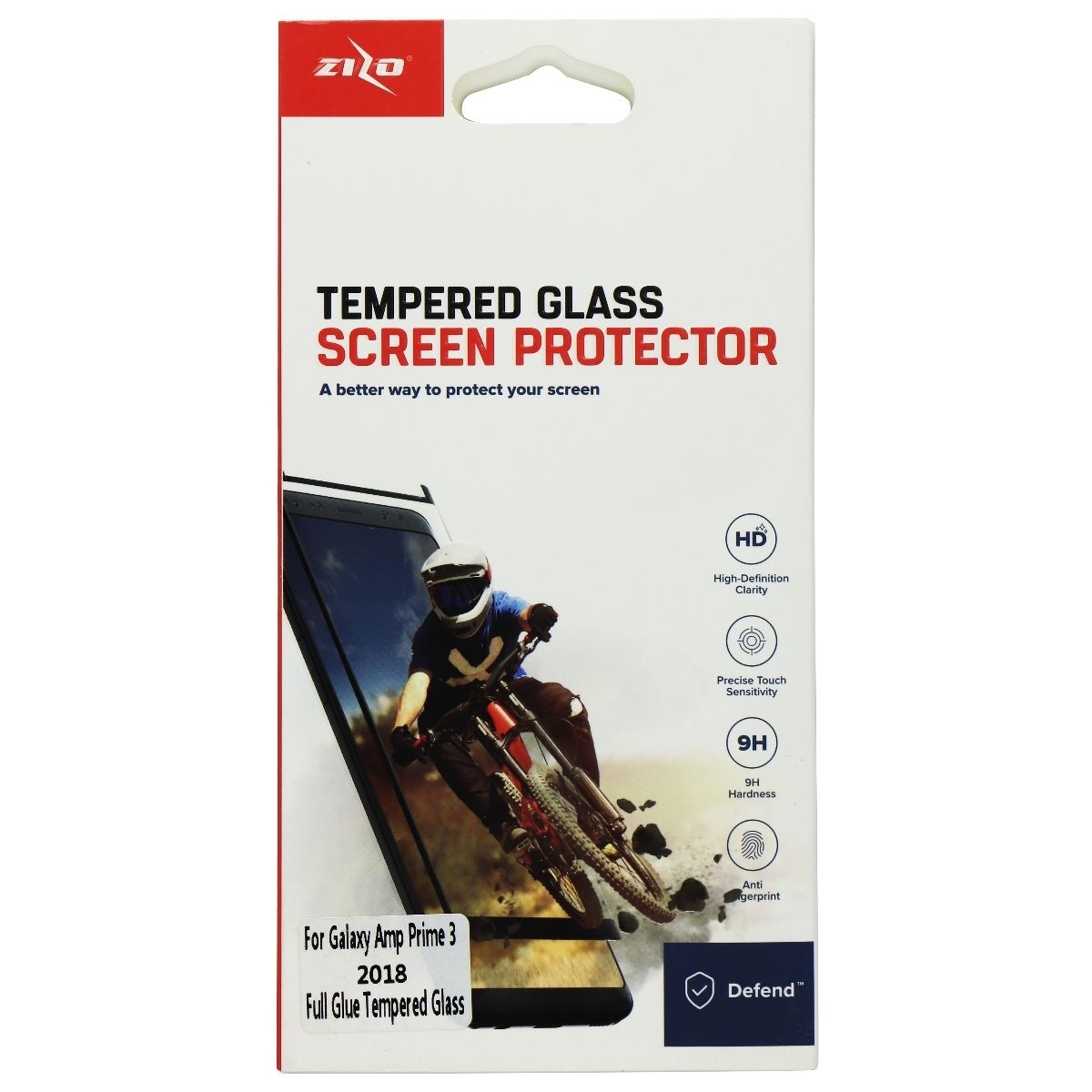 Zizo Tempered Glass Screen Protector For Galaxy Amp Prime 3 - Clear (Refurbished)
