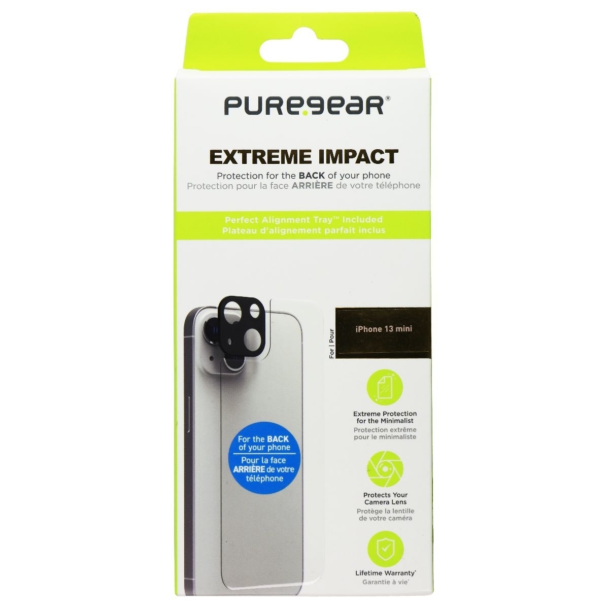 PureGear Extreme Impact Back And Camera Glass For IPhone 13 Mini - Clear (Refurbished)