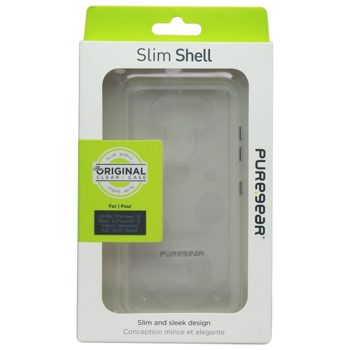 PureGear Slim Shell Series Case For LG K8x/Fortune 3/Risio 4/Phoenix 5 - Clear (Refurbished)