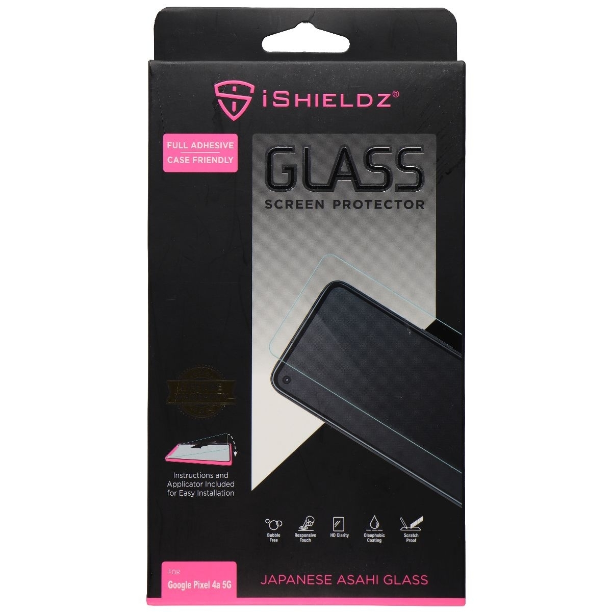 IShieldz Asahi Tempered Glass Screen Protector For Google Pixel 4a 5G - Clear (Refurbished)