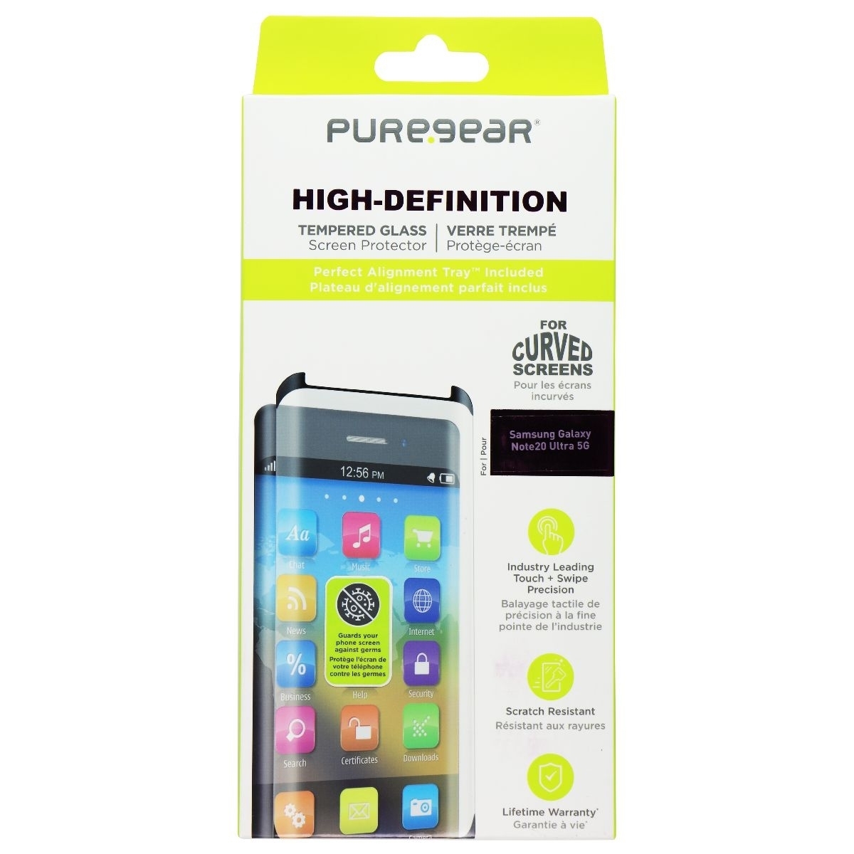 PureGear High-Definition Tempered Glass For Samsung Galaxy Note20 Ultra 5G (Refurbished)