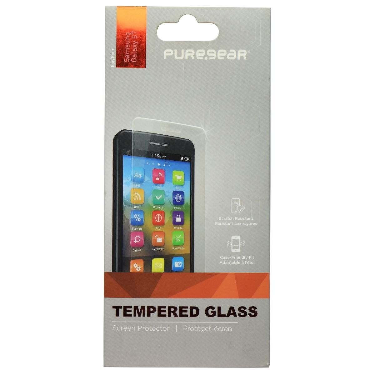 PureGear Tempered Glass Screen Protector For Samsung Galaxy S7 (2016 Model) (Refurbished)