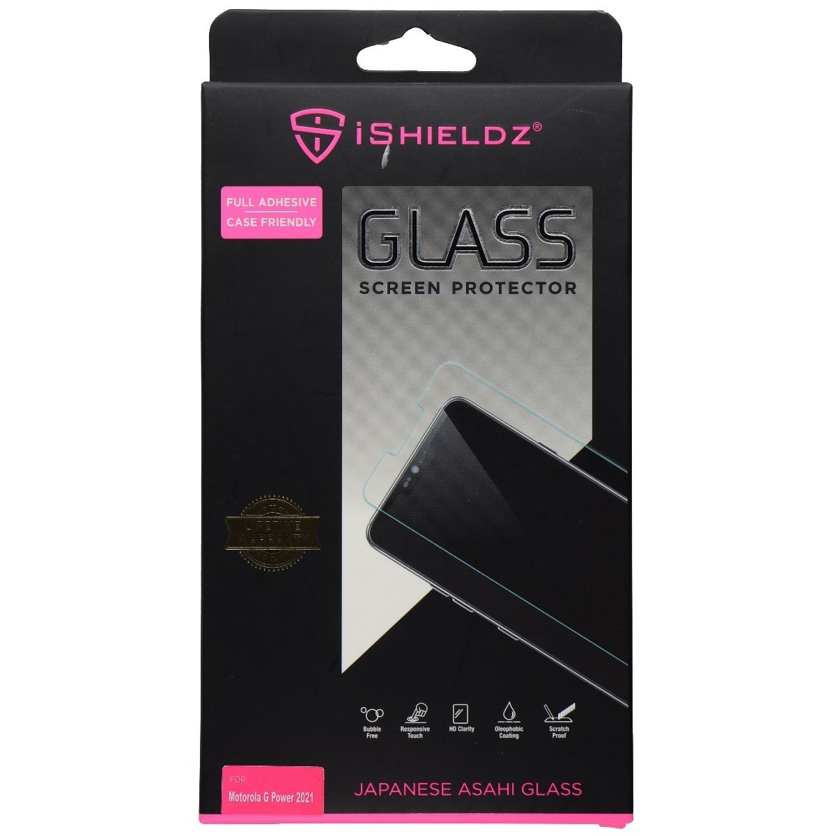 IShieldz Asahi Tempered Glass Screen For Motorola G Power (2021) - Clear (Refurbished)