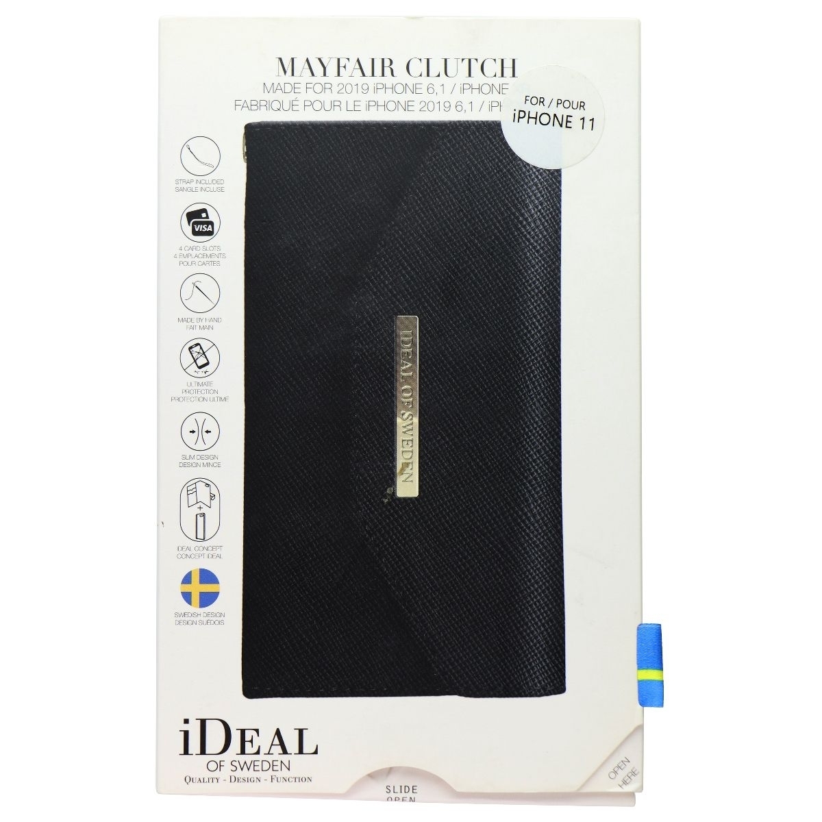 IDeal Of Sweden Mayfair Clutch Series Wallet Case For Apple IPhone 11 - Black (Refurbished)
