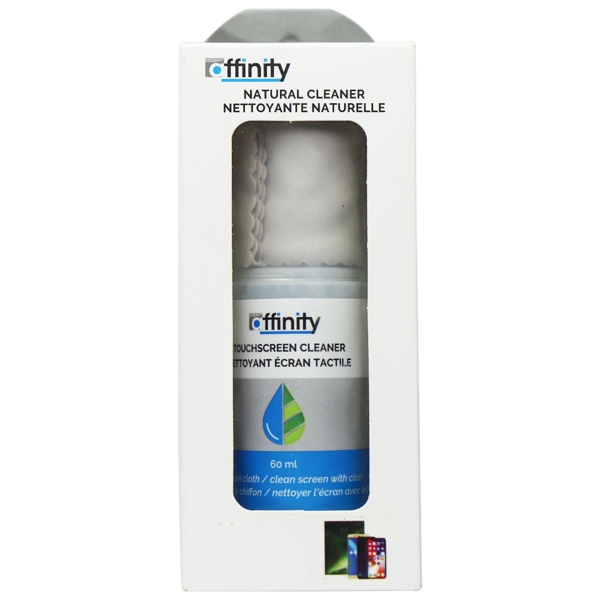 Affinity Natural Cleaner With Cloth For Touchscreen Devices (60ml) (Refurbished)