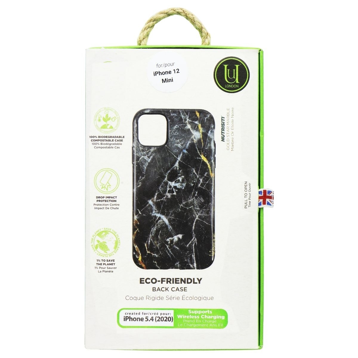 Uunique London Eco-Friendly Case For Apple IPhone 12 Mini - Black Marble (Refurbished)
