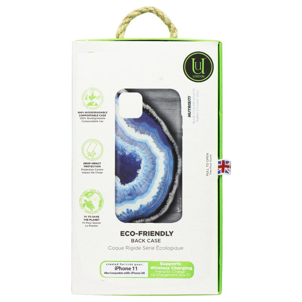 Unique London Eco-Friendly Back Case For Apple IPhone 11 And XR - Blue Geode (Refurbished)
