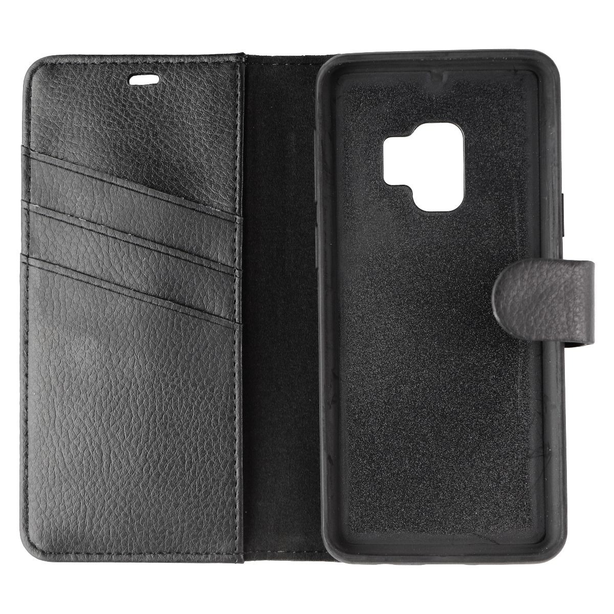 Strongnfree Moderna Plus 2-in-1 Folio Wallet Case For Galaxy S9 - Black (Refurbished)