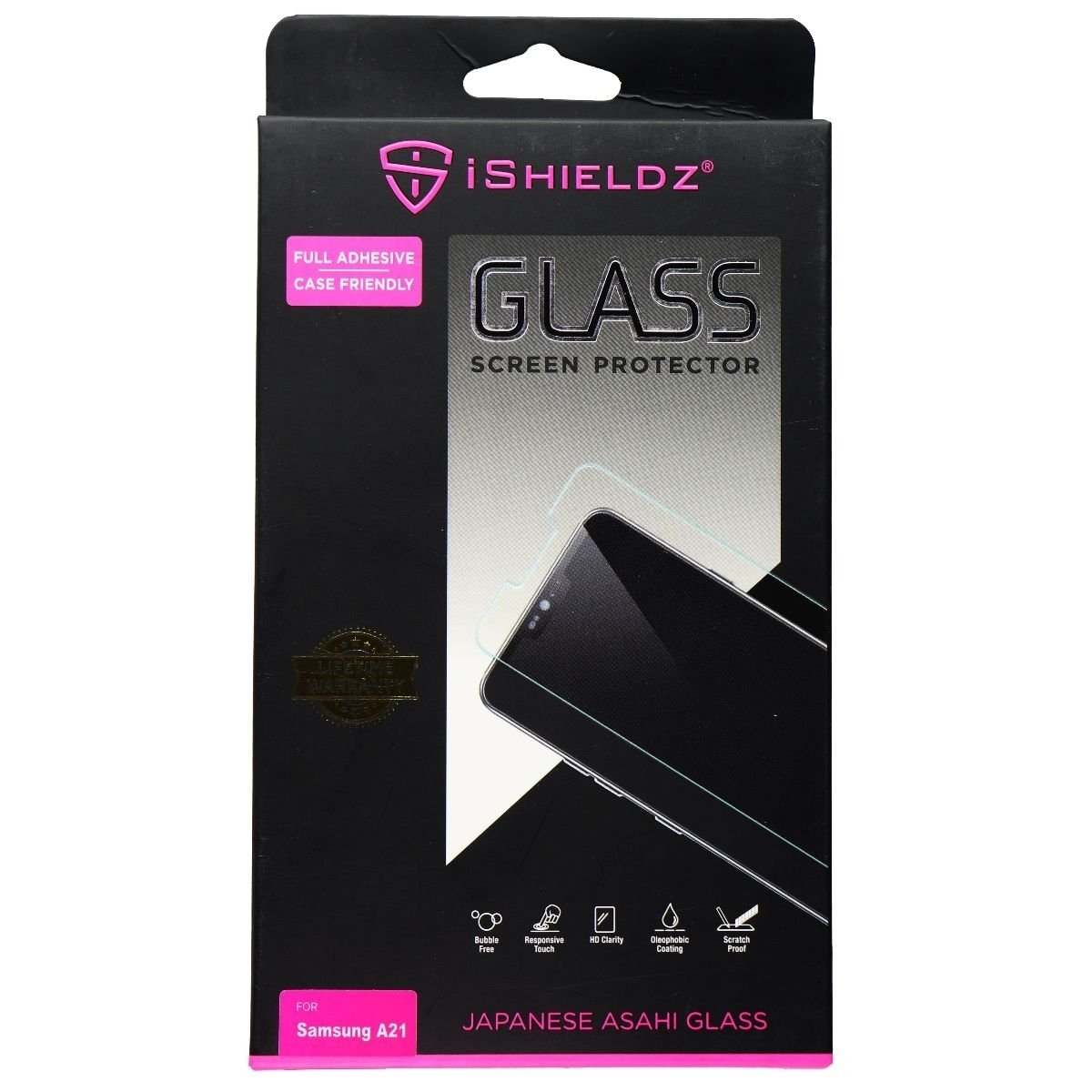 IShieldz Tempered Glass Screen Protector For Samsung A21 (2020 Model) - Clear (Refurbished)