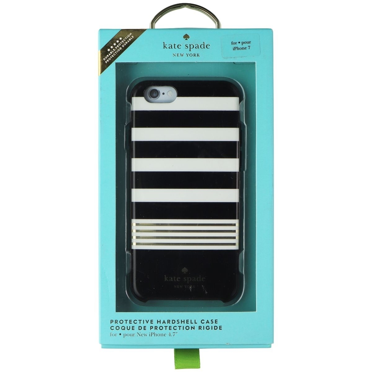 Kate Spade Protective Hardshell Case For Apple IPhone 7 - Black/White Stripe (Refurbished)