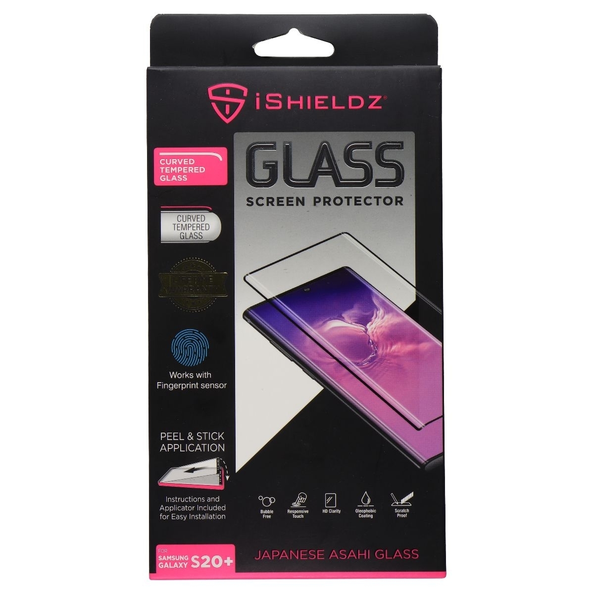IShieldz Curved Tempered Glass Screen Protector For Samsung Galaxy (S20+) (Refurbished)
