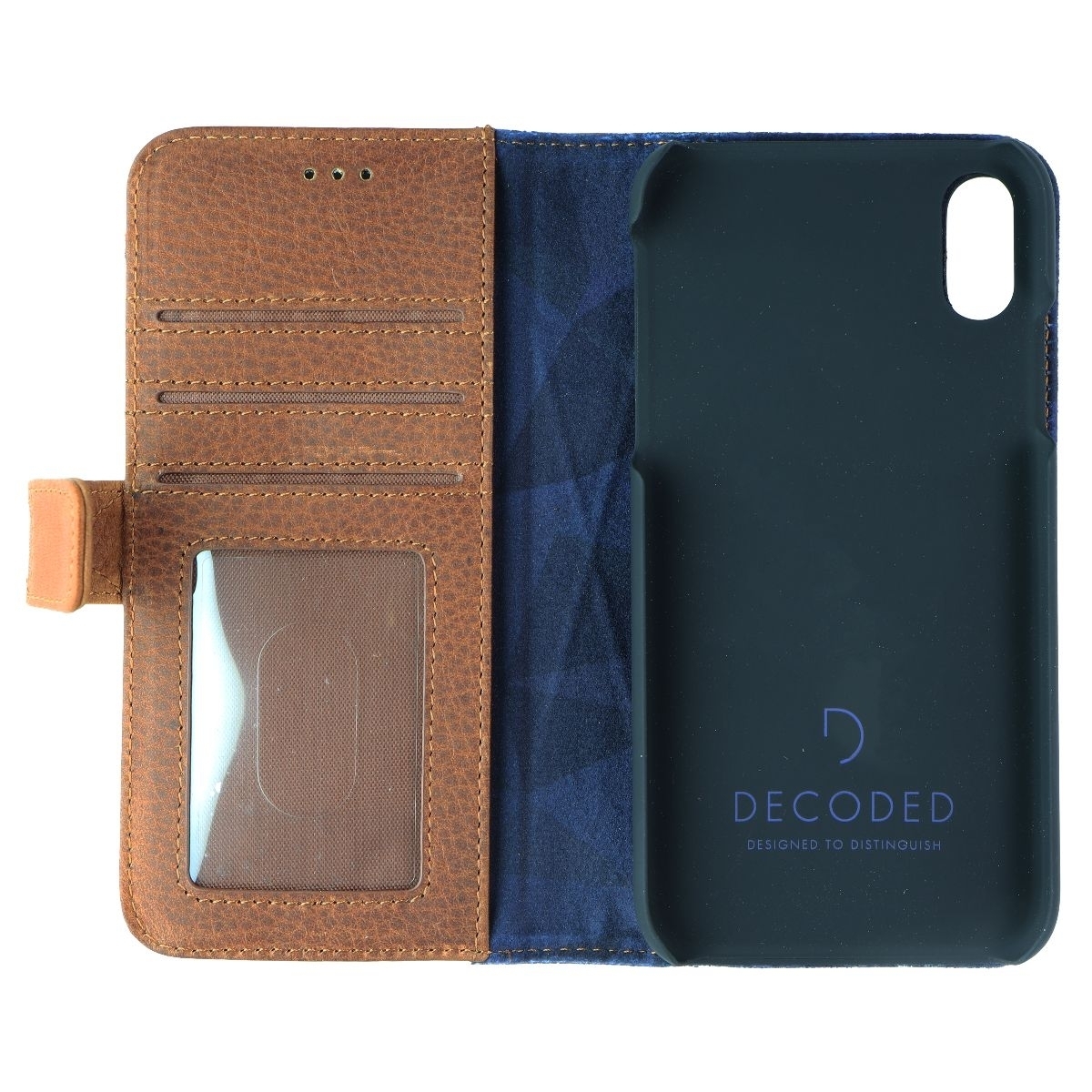 DECODED Full Grain Leather Folio + Case For Apple IPhone XR - Cinnamon Brown (Refurbished)