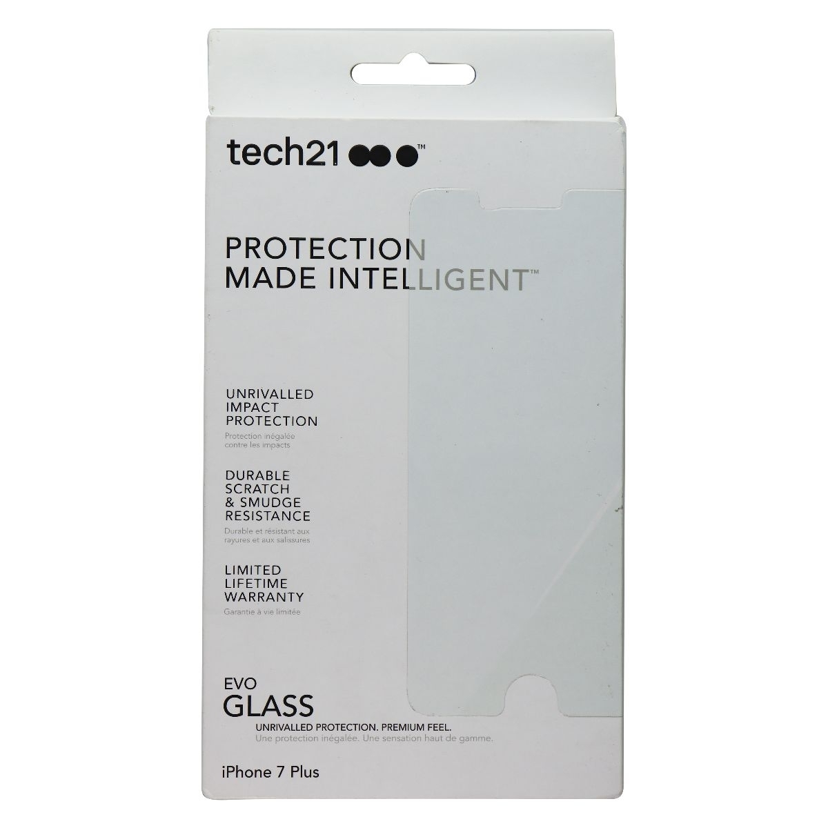 Tech21 Evo Glass Series Tempered Glass For Apple IPhone 7 Plus - Clear (Refurbished)