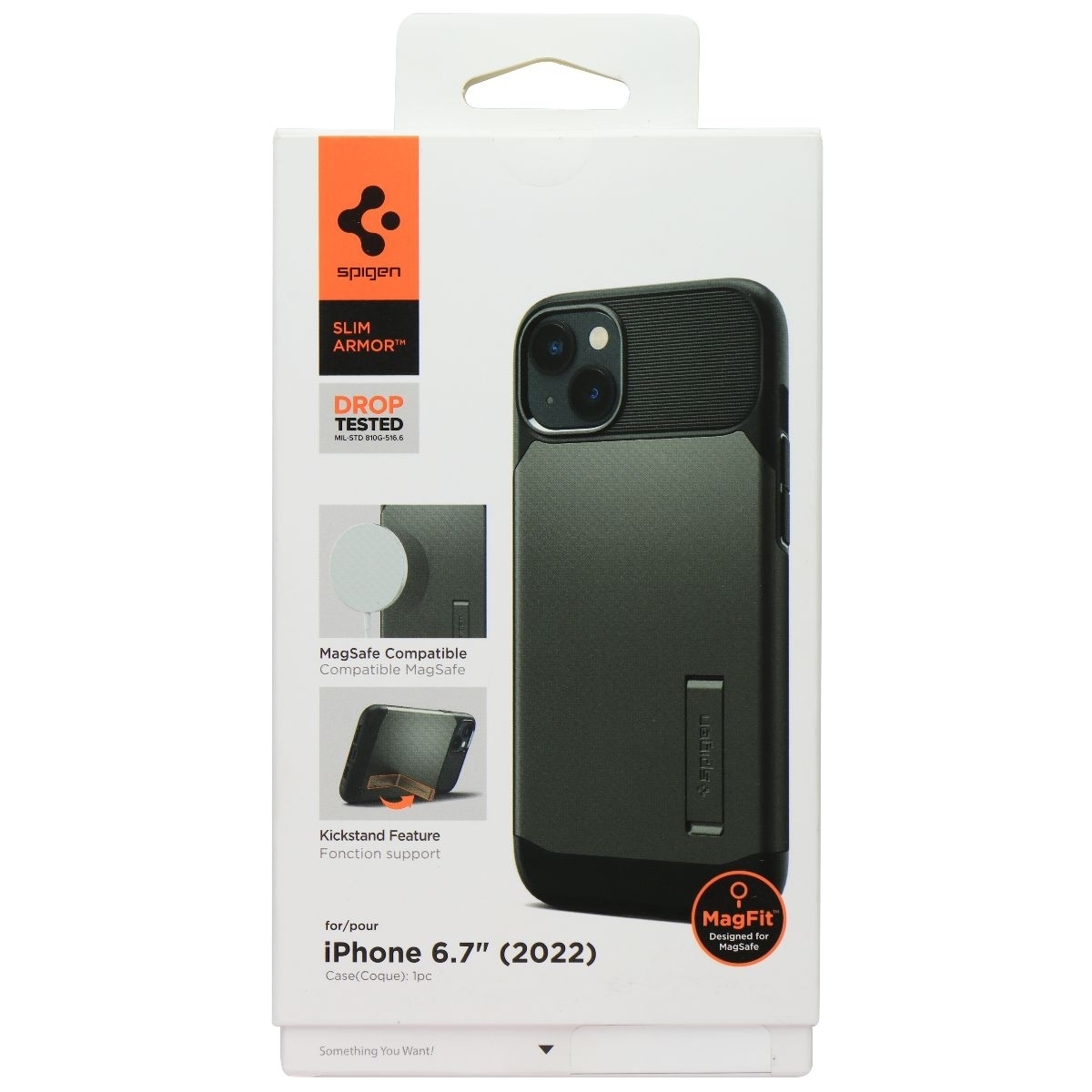 Spigen Slim Armor Case For MagSafe For Apple IPhone 14 Plus - Gunmetal/Black (Refurbished)