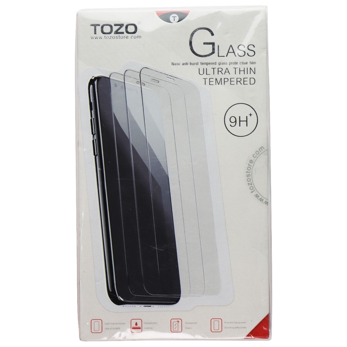 Tozo Ultra Thin 9H Tempered Glass For Apple IPhone Xs Max - Clear (Refurbished)