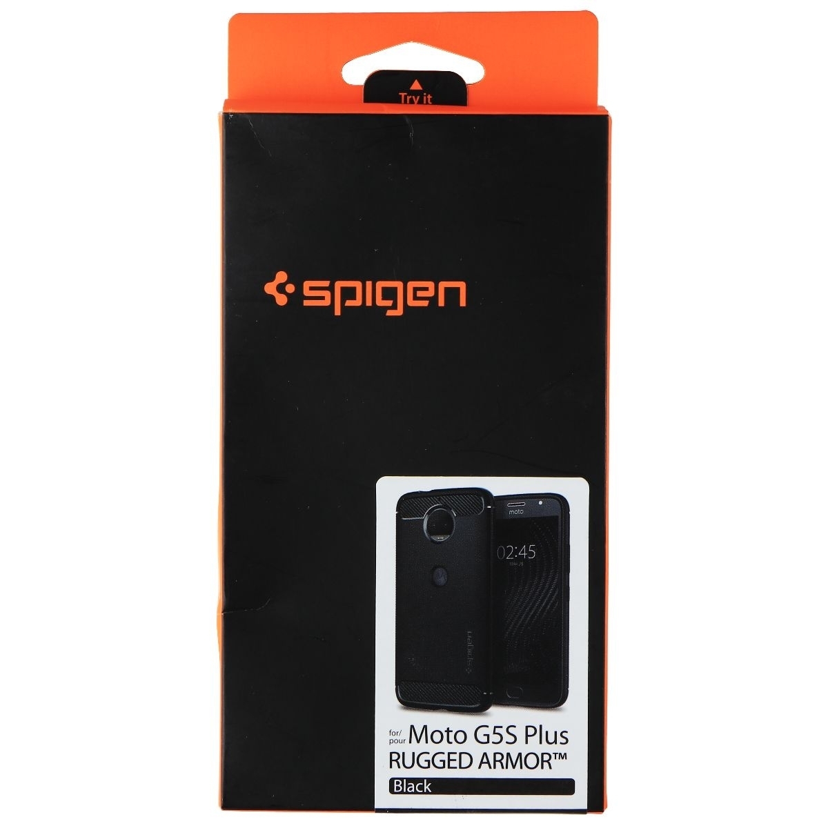 Spigen Rugged Armor Flexible Case For Motorola Moto G5S Plus (2017) - Black (Refurbished)