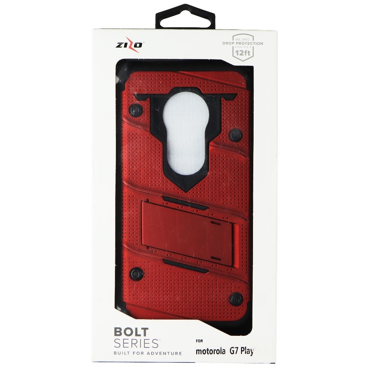 Zizo Bolt Series Case And Holster For Motorola G7 Play - Red/Black (Refurbished)
