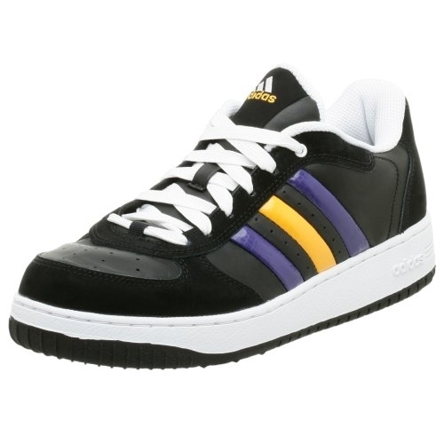 Adidas Men's BTB Low NBA Lakers Basketball Shoe,Black/Regal Purple,11 M 11-M