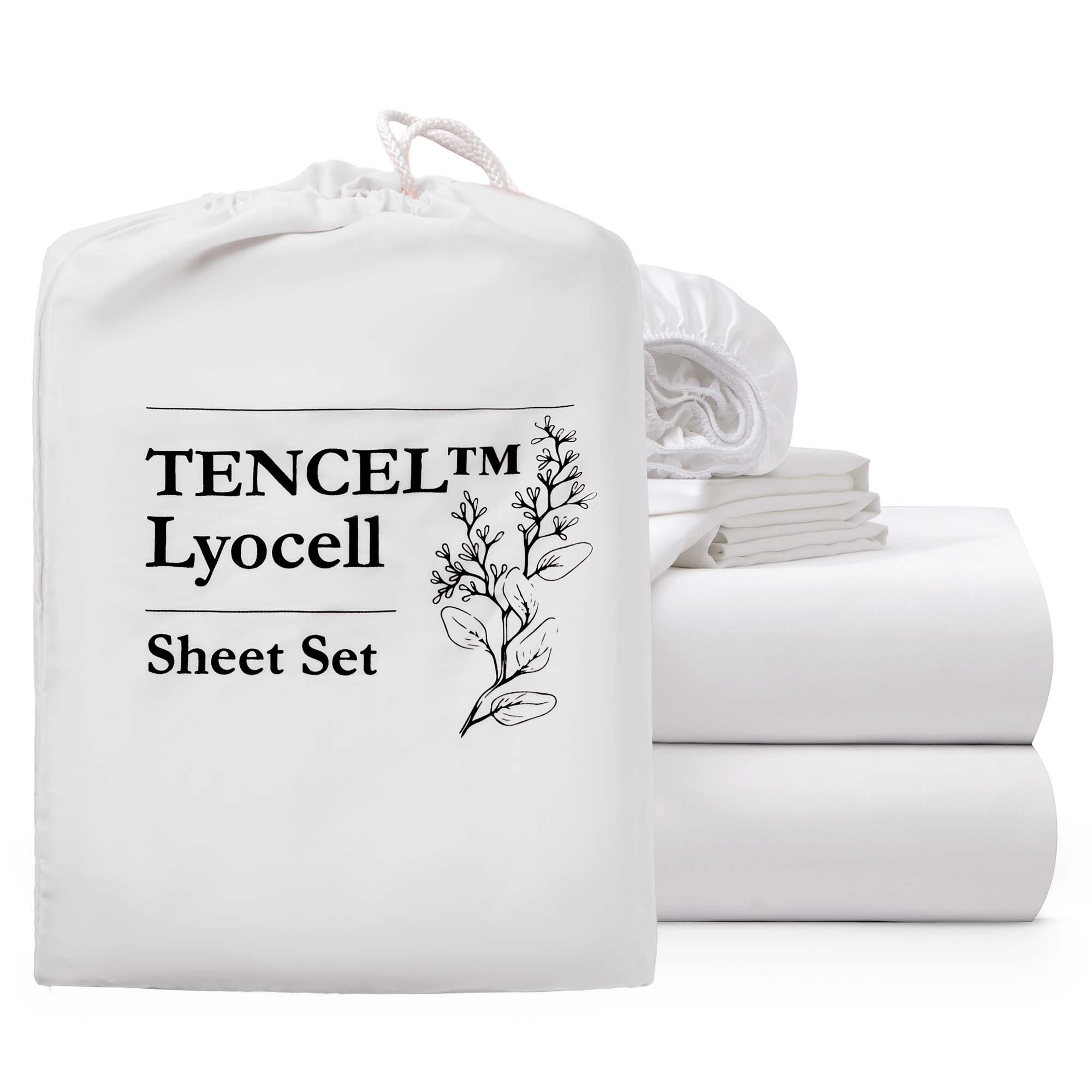 Silky Soft TENCELâ¢ Lyocell Cooling Sheet Set-Breathability And Moisture-wicking Bedding Set - Misty Blue, Twin