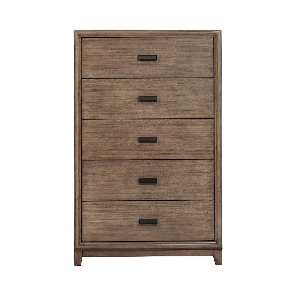 Wooden Chest With 5 Drawers, Brown- Saltoro Sherpi
