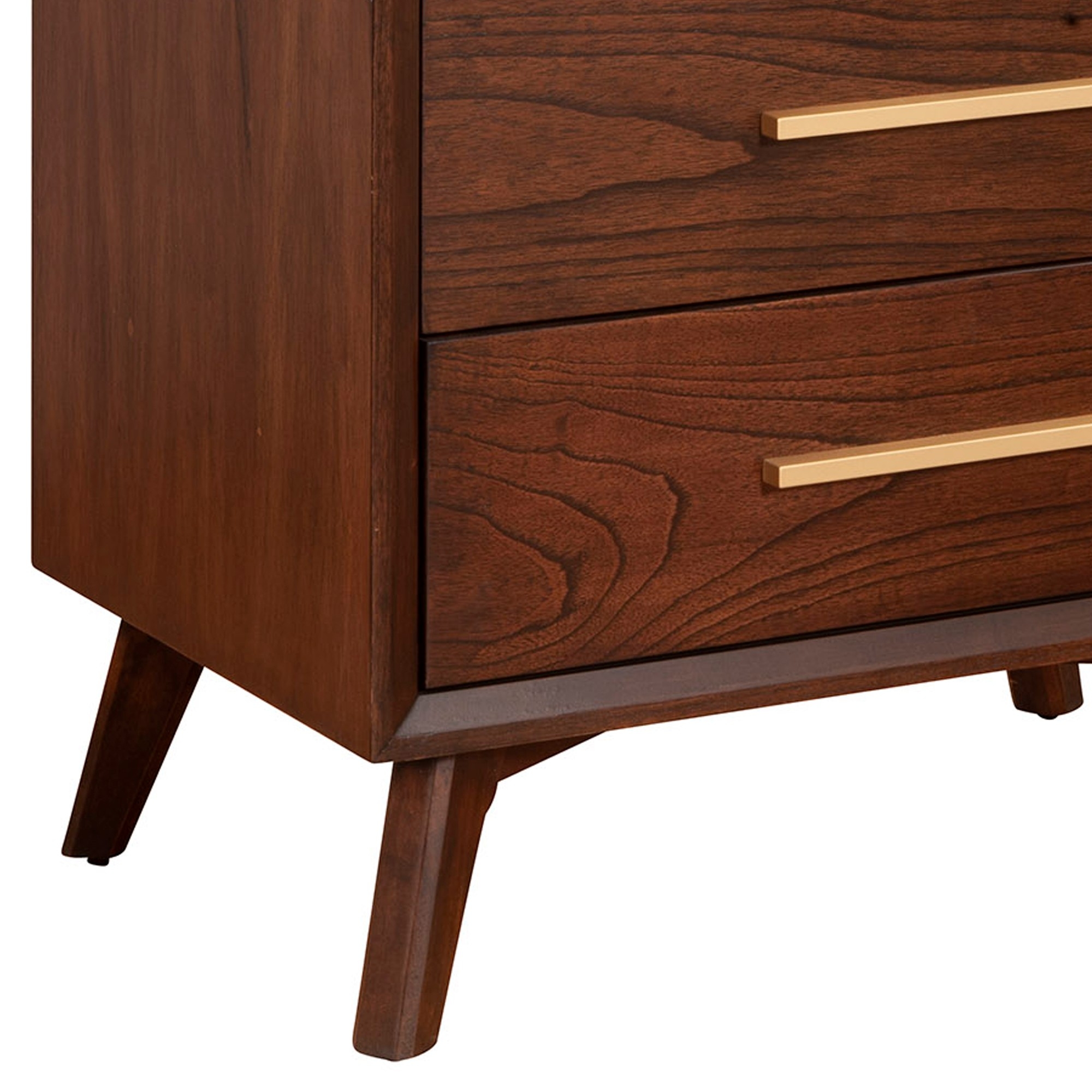 47 Inch Wooden Chest With 5 Drawers, Brown- Saltoro Sherpi