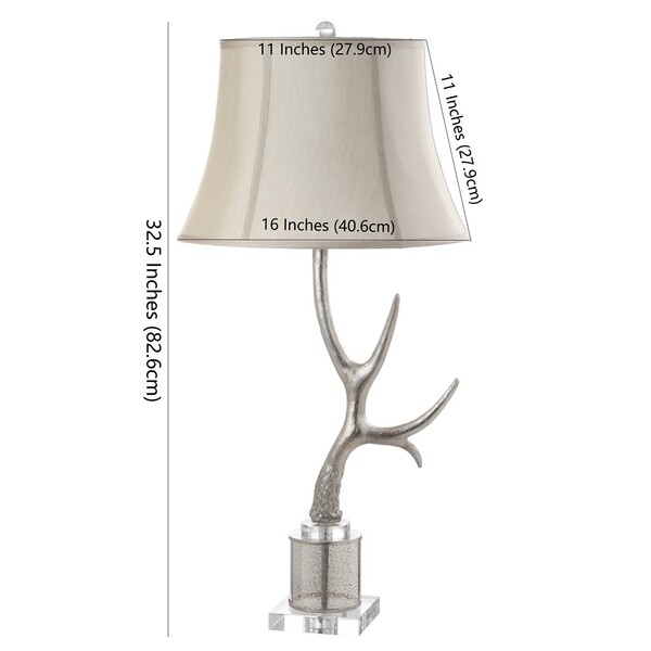 SAFAVIEH Lighting Adele Horn Table Lamp Silver / Cream