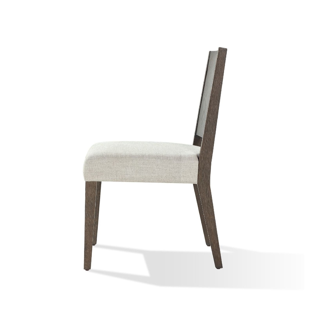 Lan 19 Inch Rubberwood Side Dining Chair, Upholstered, Set Of 2, Brown- Saltoro Sherpi